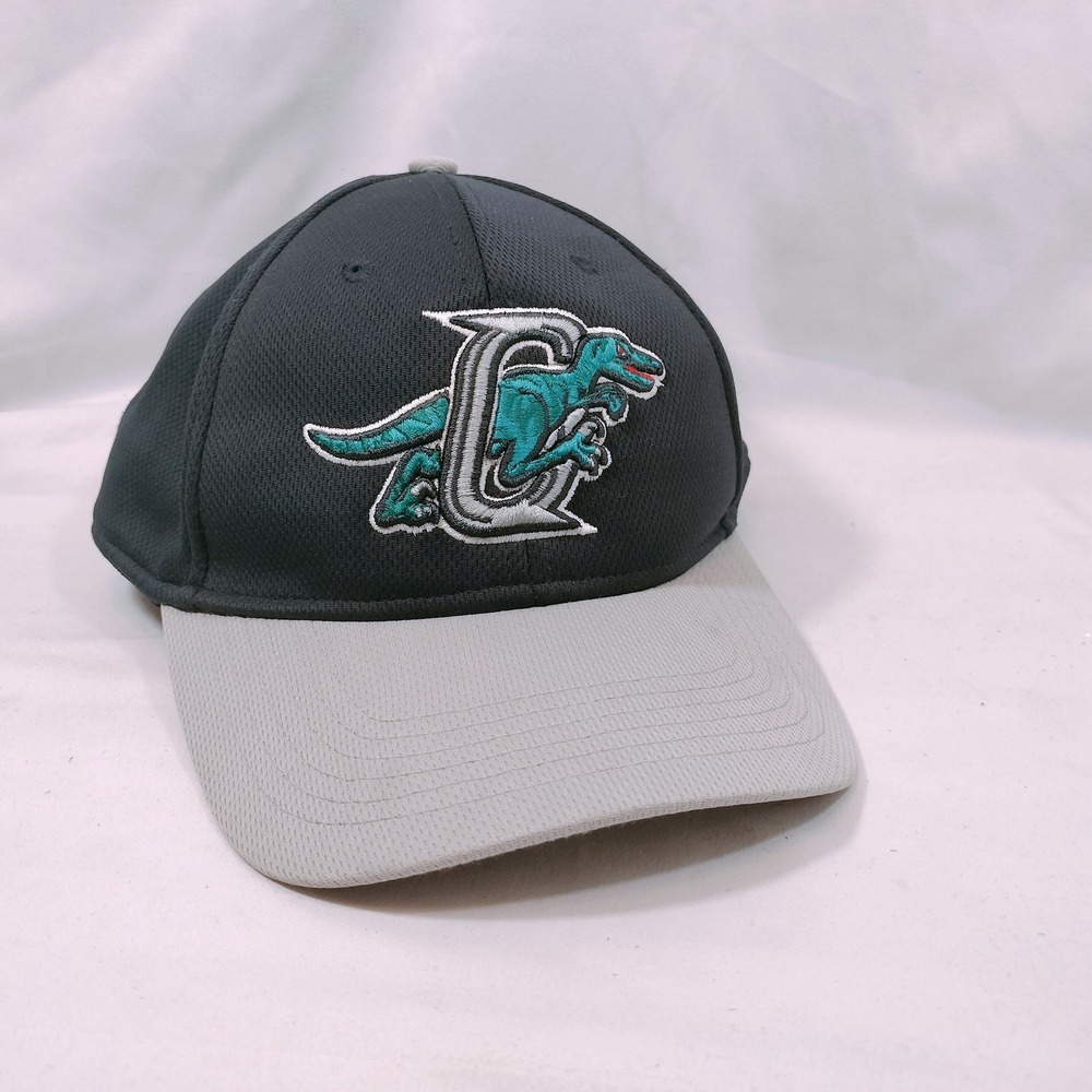 OC Sports Gray Baseball Hat; Ogden Raptors MiLB Mesh Hook and Loop Strap